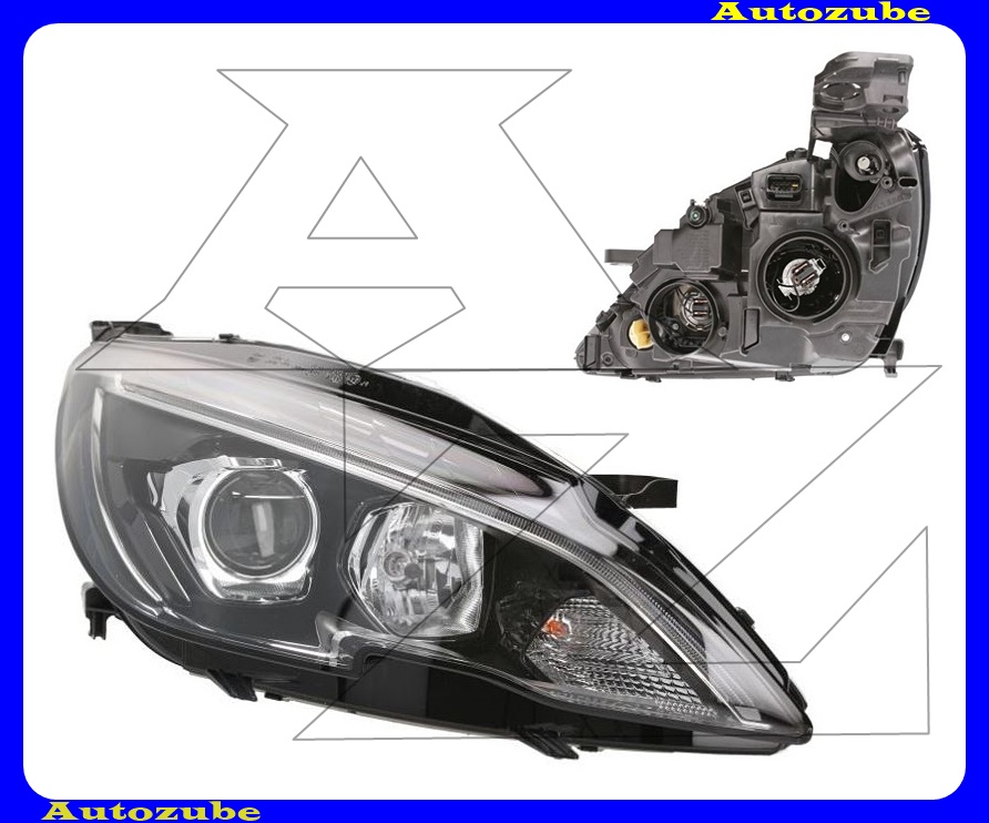 Fényszóró jobb (2xH7/LED/HY21W) motorral {MAGNETI MARELLI}