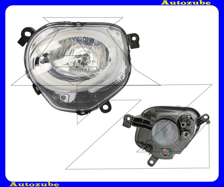 Fényszóró távolsági bal (H7/LED) motorral  {MAGNETI MARELLI}