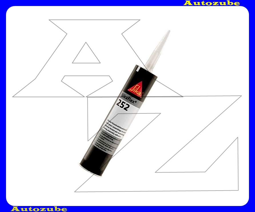 Ragasztóanyag, fekete, egykomponensű rugalmasra kötő poliuretán. SIKAFlex-252 /300mL-kartus/