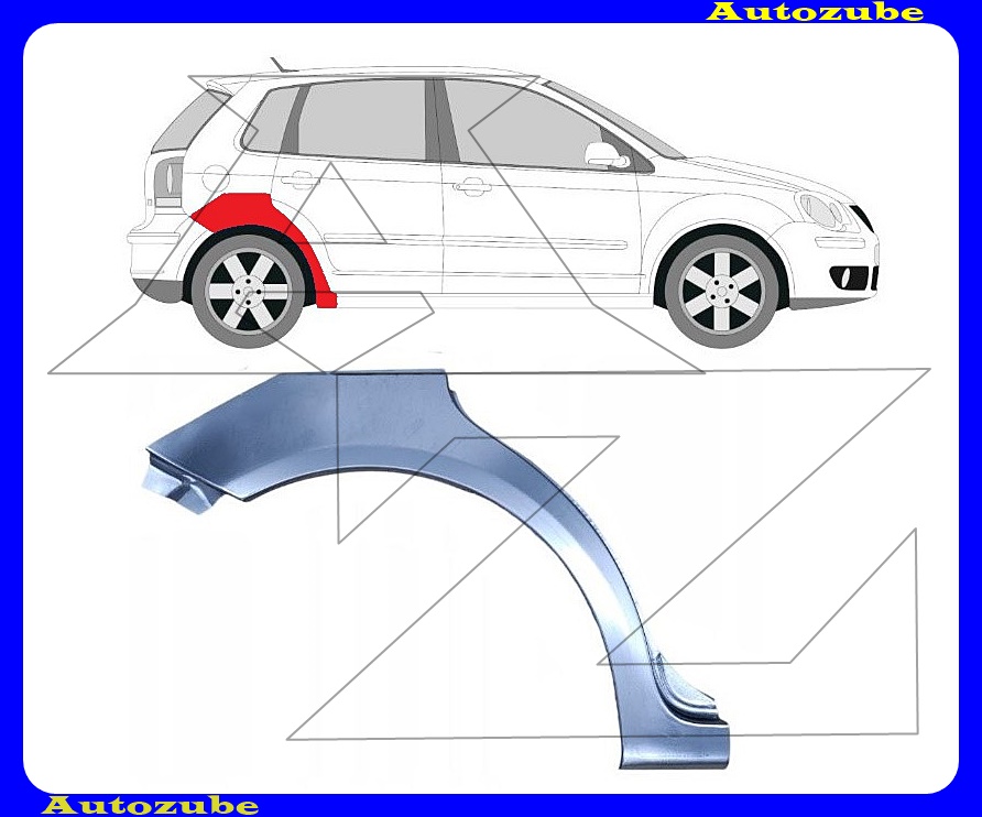 Hátsó sárvédő javítóív jobb 