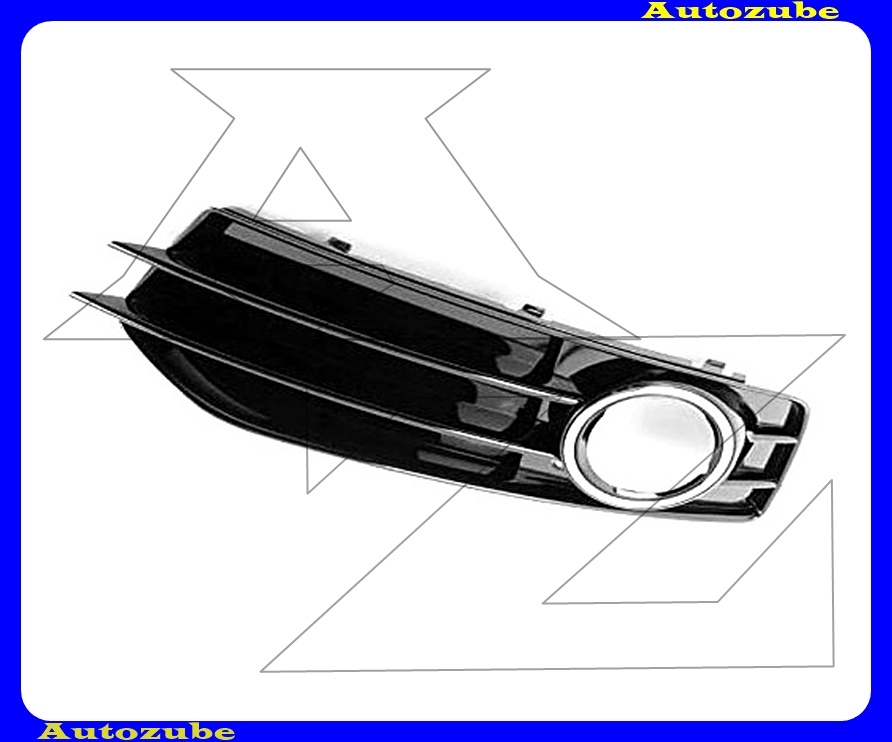Első lökhárító rács jobb, ködlámpás (fényes fekete)