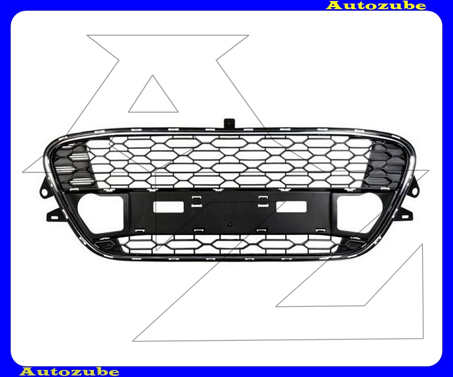 Első lökhárító rács középső, krómkerettel