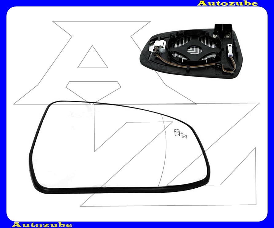Visszapillantó tükörlap jobb, fűthető-aszférikus-holttérfigyelős (tartólappal)