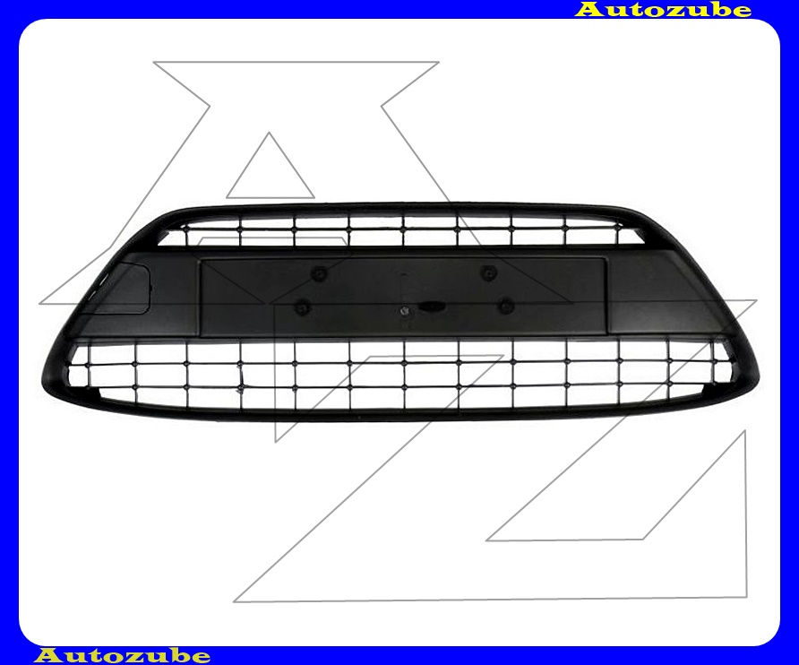 Első lökhárító rács középső, fekete keretes, vonószem takaróval