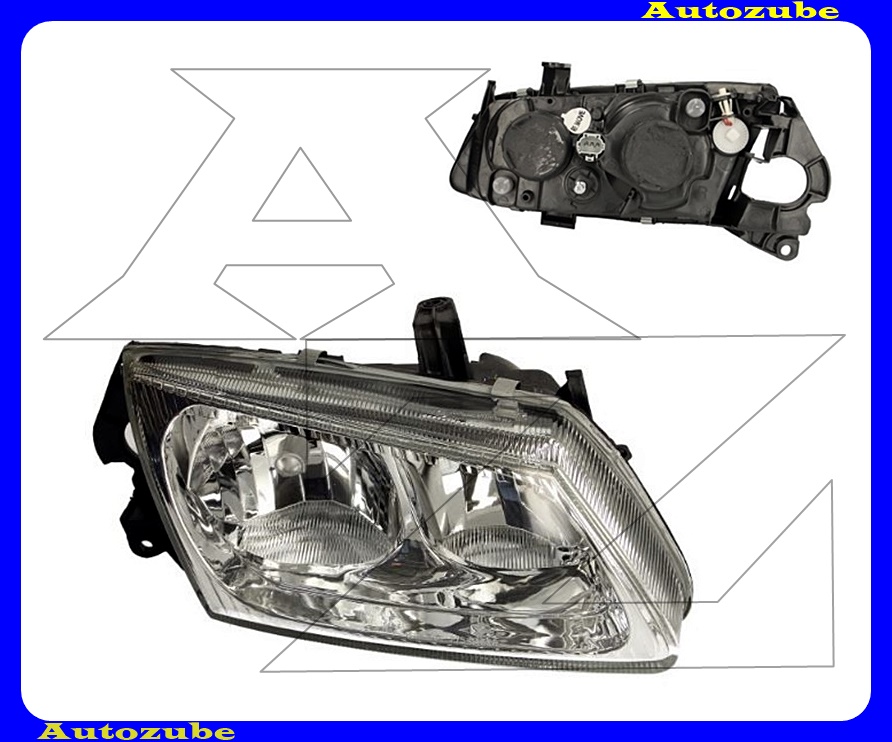 Fényszóró jobb (H7/H1) (motor nélkül)  {DEPO}   /RENDELÉSRE/