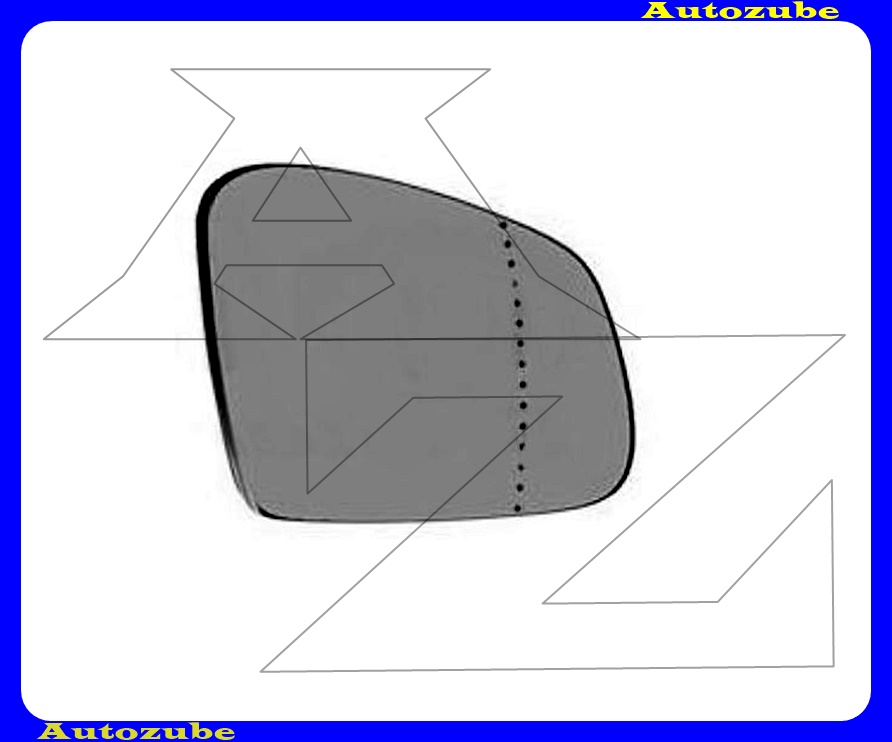 Visszapillantó tükörlap jobb, aszférikus (tartólappal)