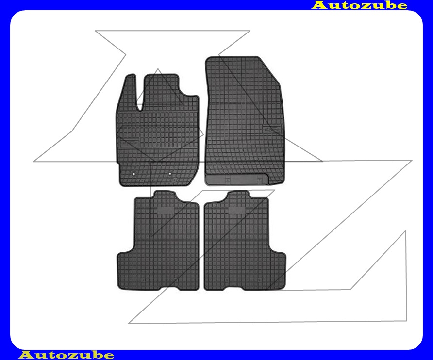 Gumiszőnyeg garnitúra (4db) méretpontos - 3mm vastagságú - 10mm magas peremmel, vanília illattal 