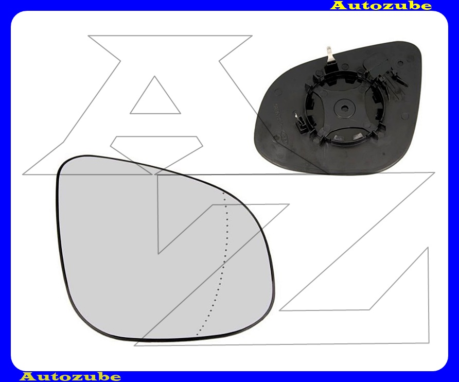 Visszapillantó tükörlap jobb, aszférikus (tartólappal)