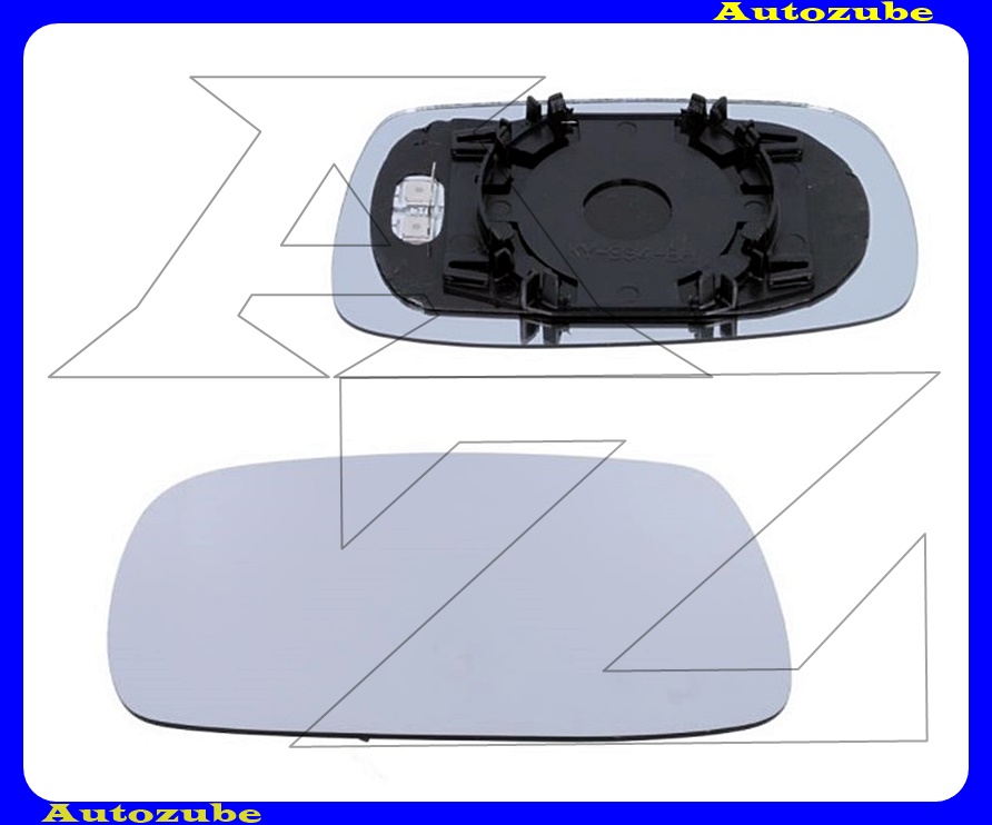 Visszapillantó tükörlap bal, fűthető-domború (kör felfogatású tartólappal)