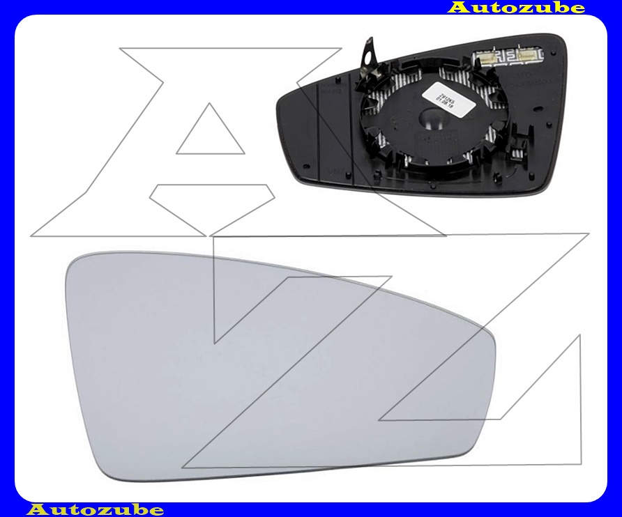 Visszapillantó tükörlap jobb, fűthető-domború (tartólappal)