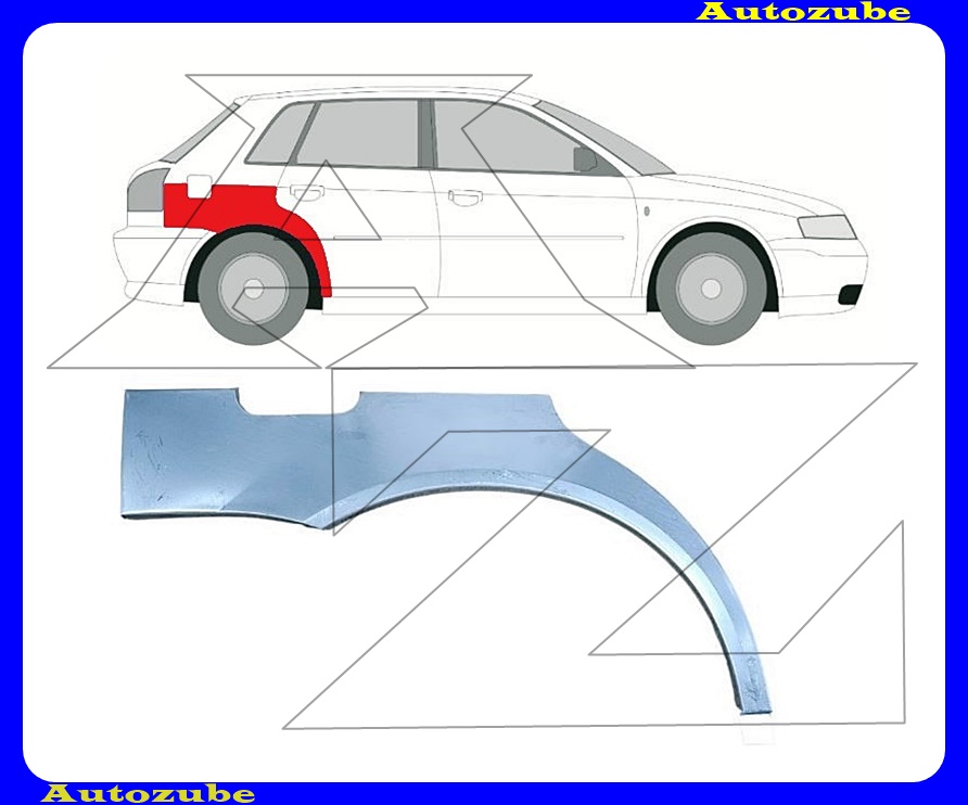 Hátsó sárvédő javítóív jobb 