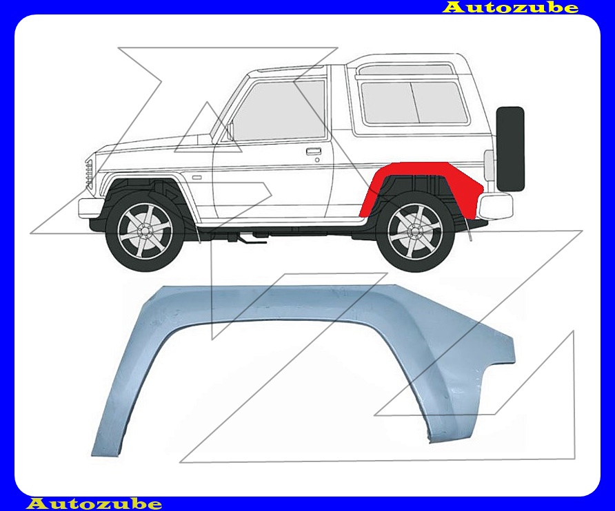 Hátsó sárvédő javítóív bal {POTRYKUS}