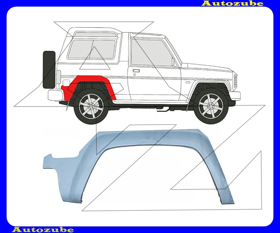 Hátsó sárvédő javítóív jobb {POTRYKUS}
