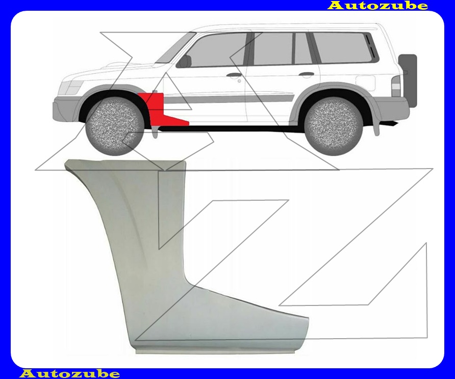 Első sárvédő hátsó alsó rész bal {POTRYKUS}