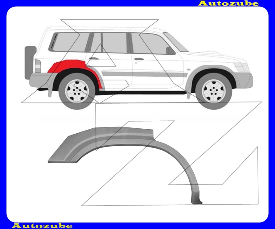 Hátsó sárvédő javítóív jobb 