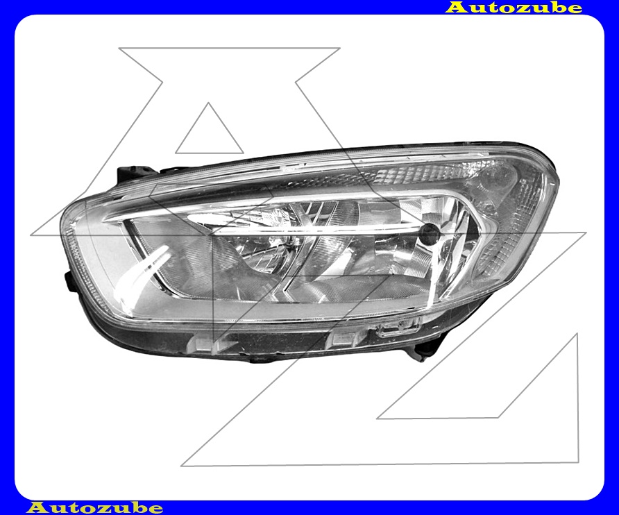 Fényszóró bal (H7/H15/LED) króm házas (motorral)  {AYFAR}