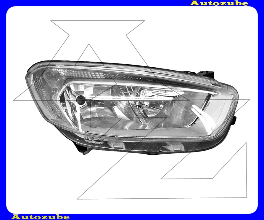 Fényszóró jobb (H7/H15/LED) króm házas (motorral)  {AYFAR}