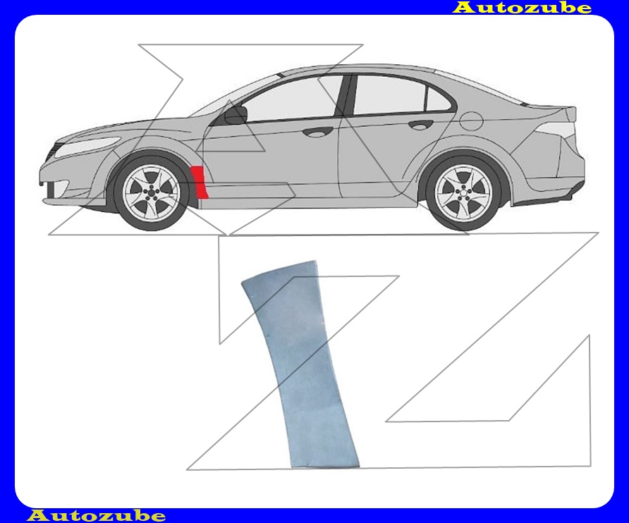 Első sárvédő hátsó alsó rész bal  (javítólemez) {POTRYKUS}