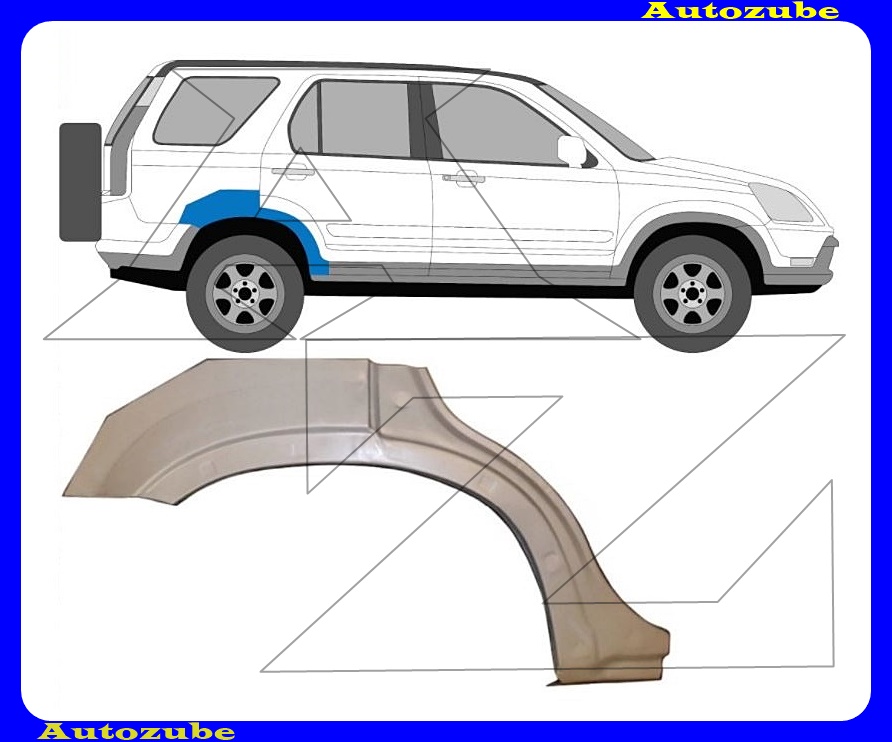Hátsó sárvédő javítóív jobb {KLOKKERHOLM}