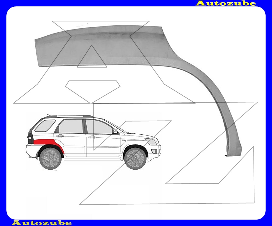 Hátsó sárvédő javítóív jobb {POTRYKUS}
