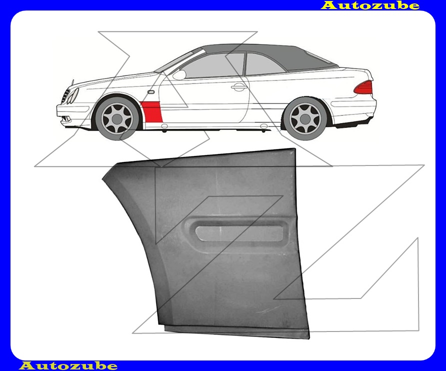 Első sárvédő hátsó rész bal (külső javítólemez) {POTRYKUS}