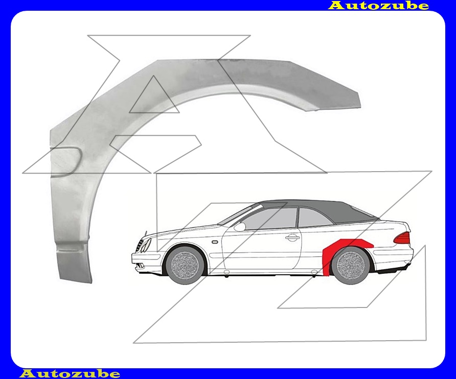 Hátsó sárvédő javítóív bal {KLOKKERHOLM}