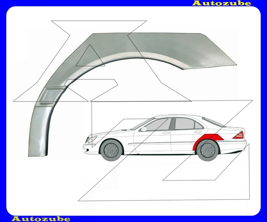 Hátsó sárvédő javítóív bal {POTRYKUS}
