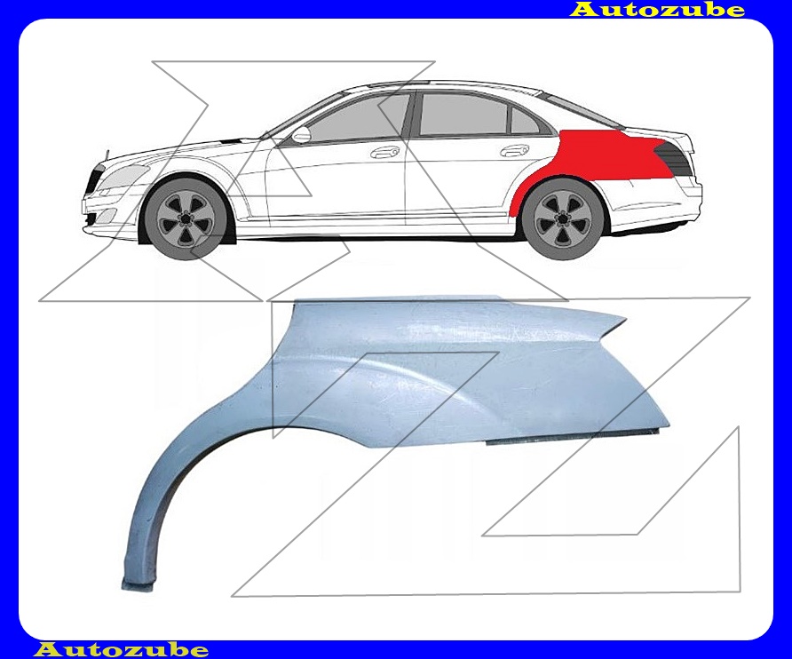 Hátsó sárvédő javítóív bal {POTRYKUS}