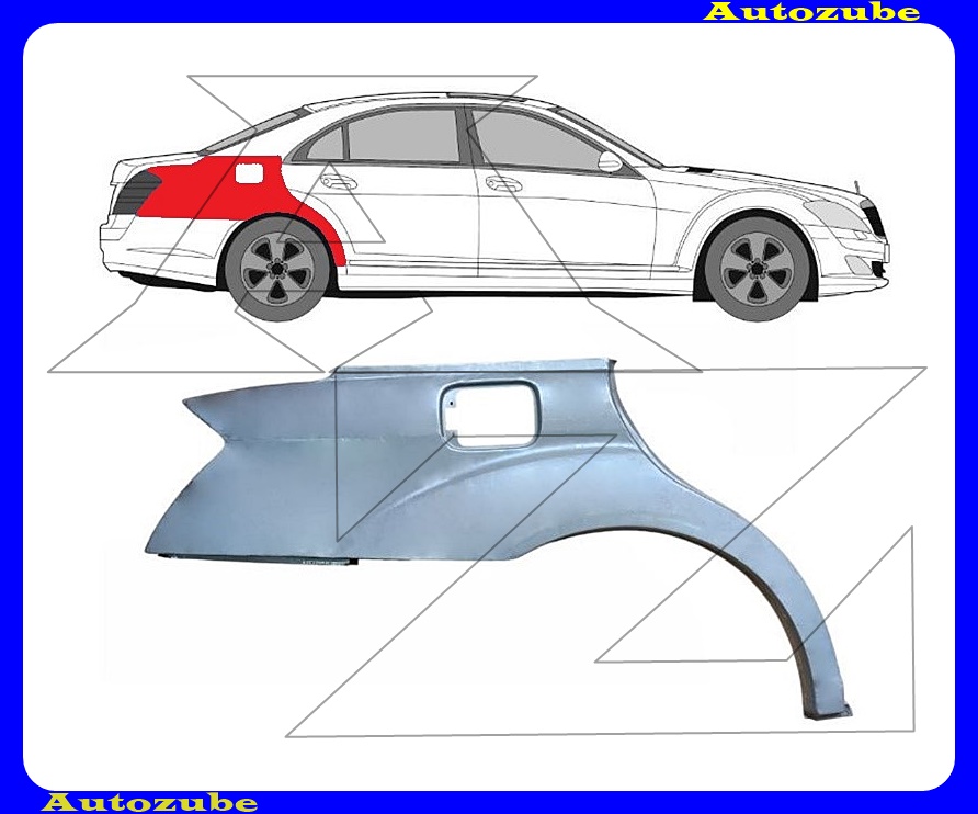 Hátsó sárvédő javítóív jobb {POTRYKUS}