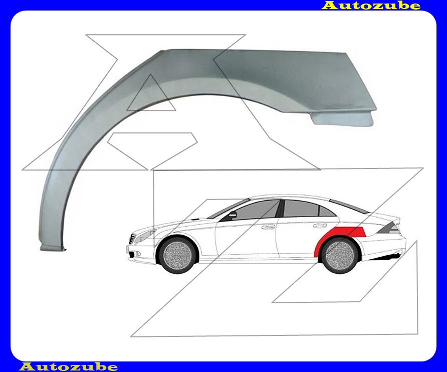 Hátsó sárvédő javítóív bal {KLOKKERHOLM}