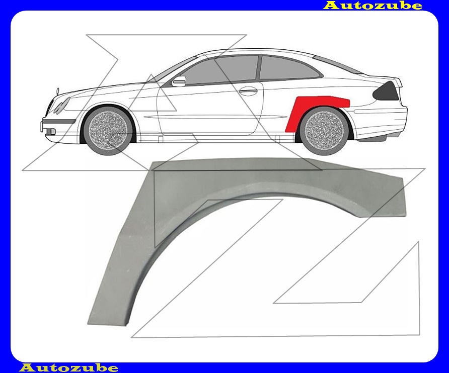 Hátsó sárvédő javítóív bal {KLOKKERHOLM}