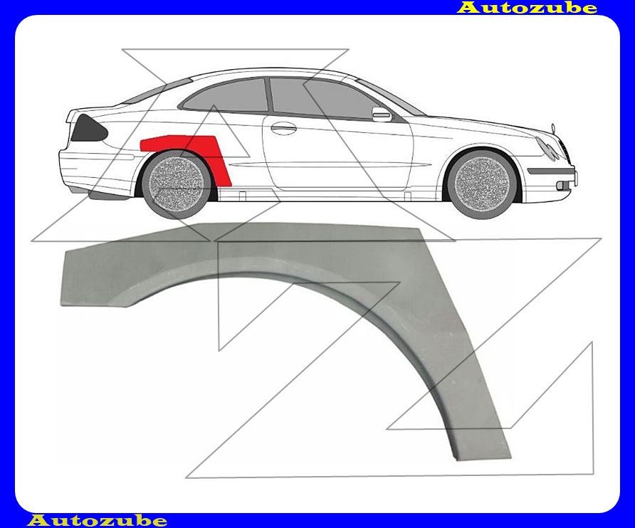Hátsó sárvédő javítóív jobb {KLOKKERHOLM}