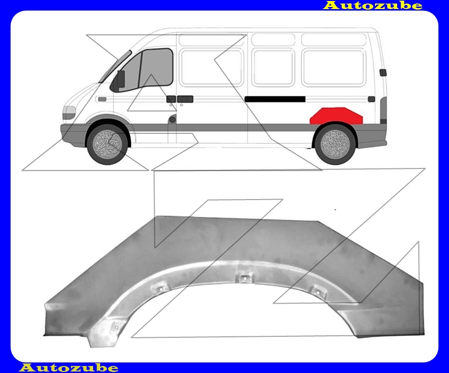Hátsó sárvédő javítóív bal felső rész {POTRYKUS}