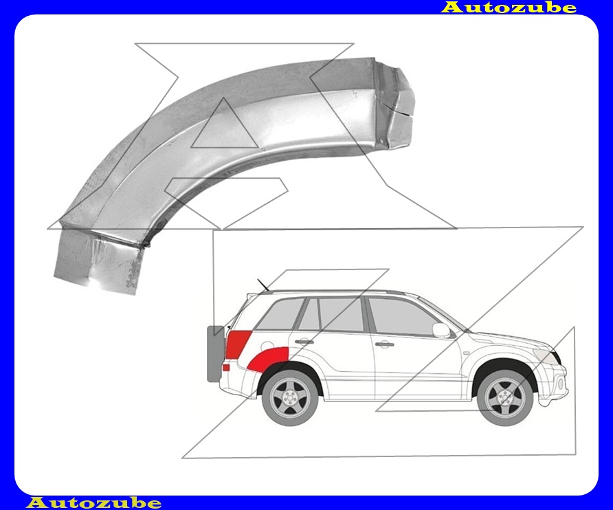 Hátsó sárvédő javítóív hátsó rész jobb 