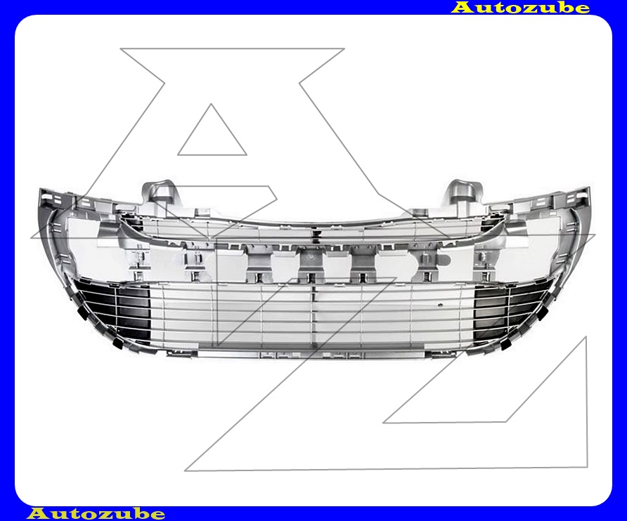 Első lökhárító rács középső (fekete/ezüst)